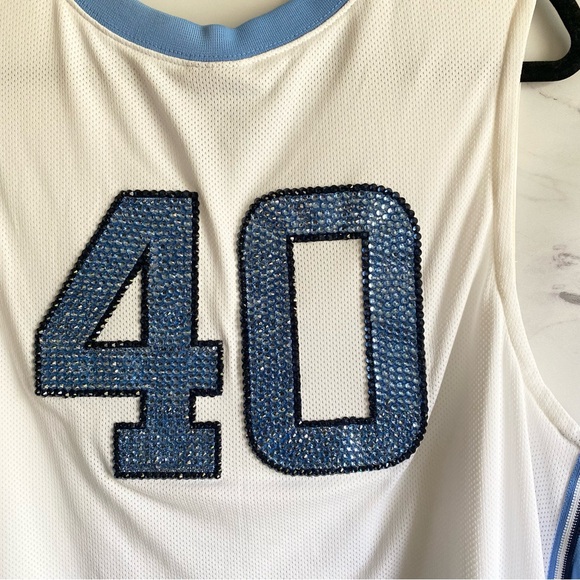 Custom Rhinestone Bling Jordan University of North Carolina Basketball Jersey XL - Picture 6 of 9